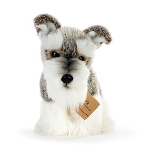 Demdaco Schnauzer 9 in Plush Dog Realistic Stuffed Animal Hand Stitched NWT